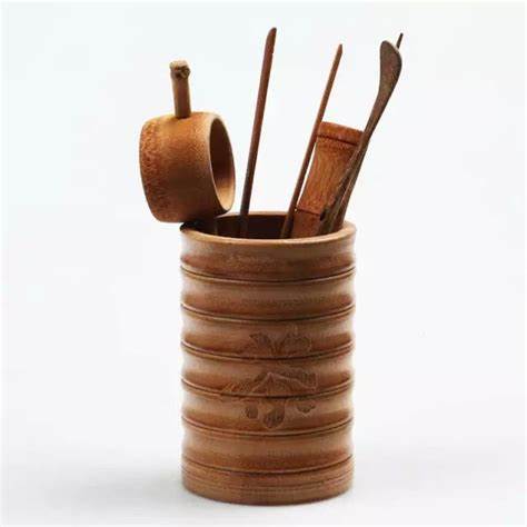 Bamboo tea tools caddy