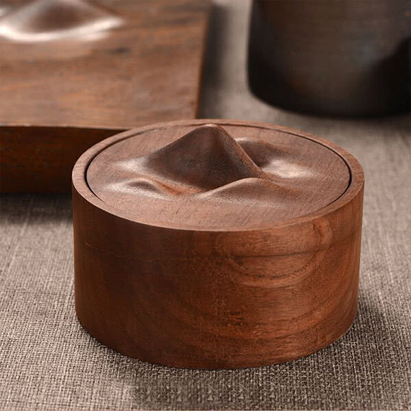 The wooden tea storage container is hard and light