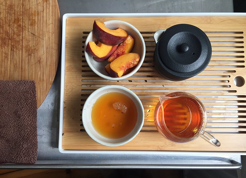 Double tiered tea tray