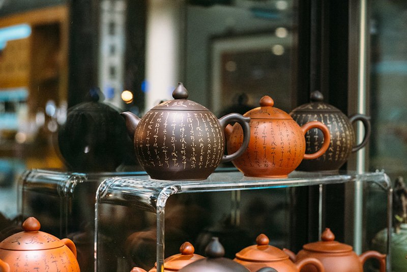 The aged style clay teapots
