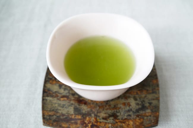 Deep steaming Sencha shows a deeper green