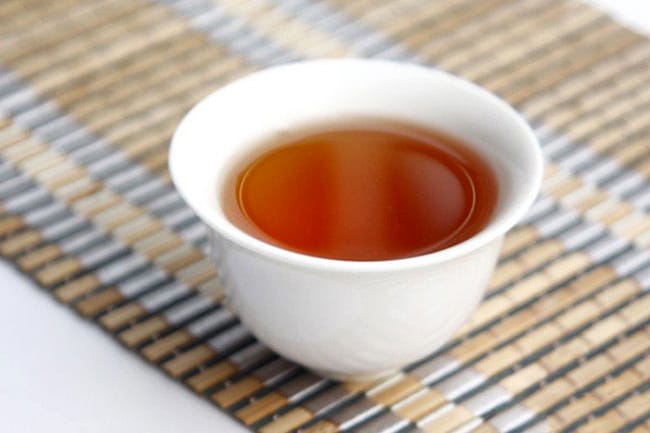 Rougui tea infusion looks also amber